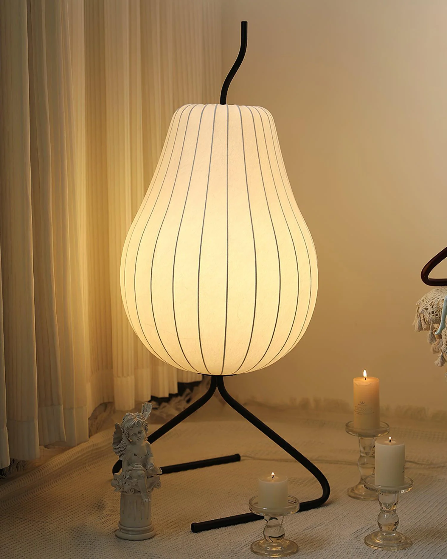 WOMO Pear Lantern Silk Floor Lamp-WM7126 - Image 11