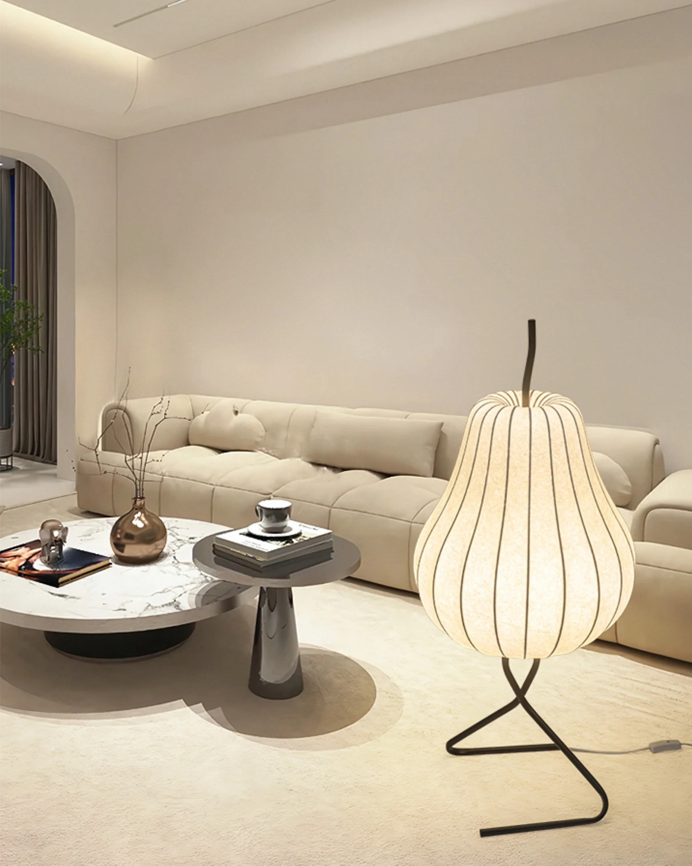 WOMO Pear Lantern Silk Floor Lamp-WM7126 - Image 17
