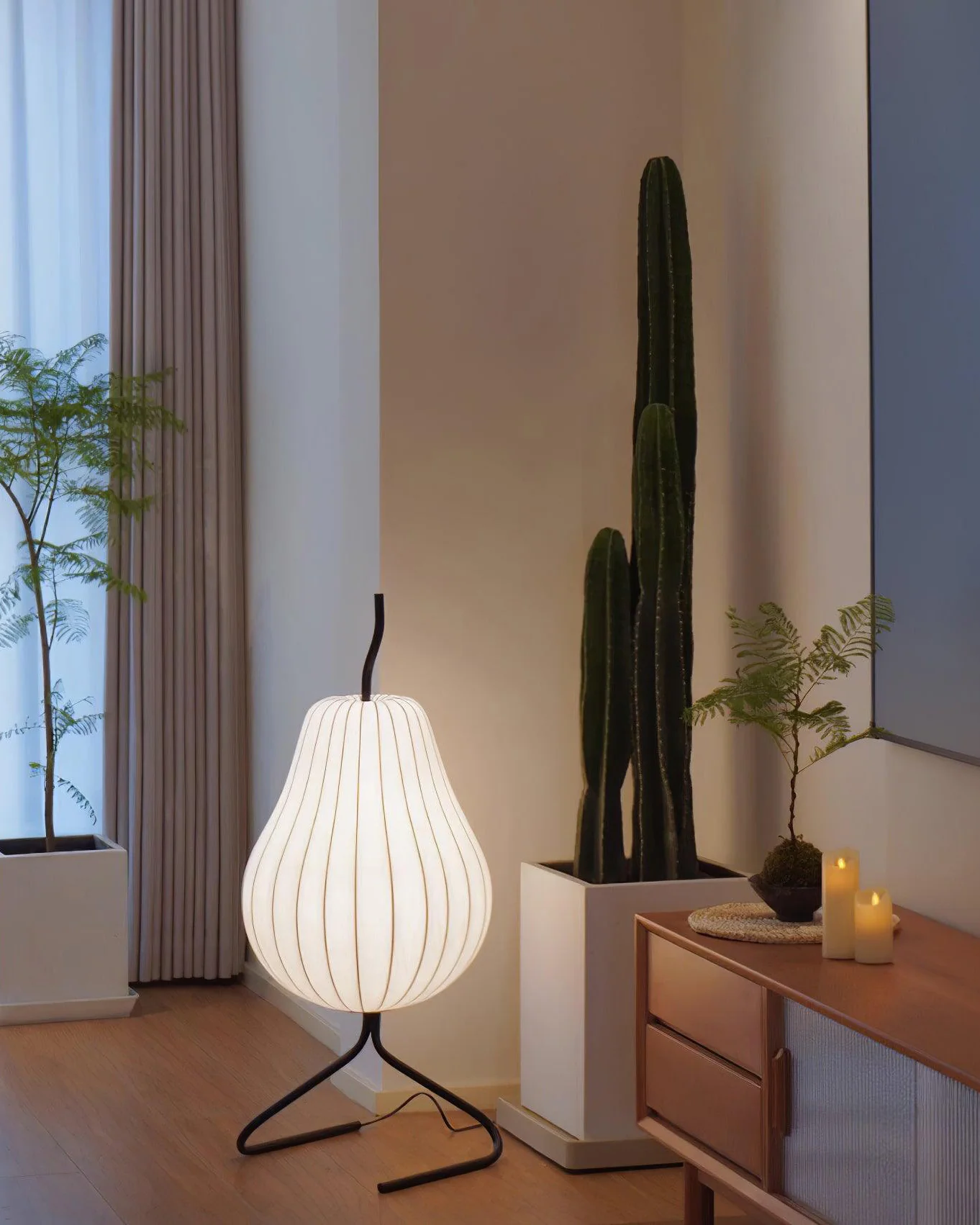 WOMO Pear Lantern Silk Floor Lamp-WM7126 - Image 20