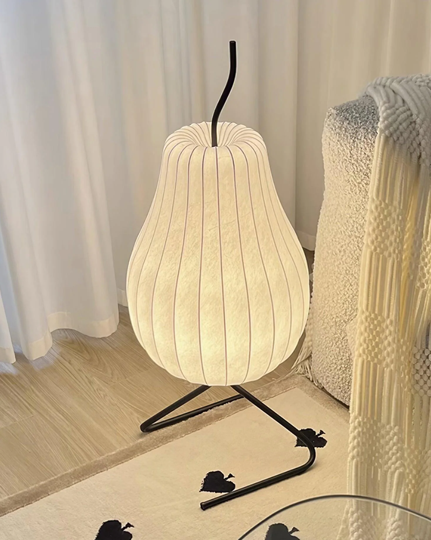 WOMO Pear Lantern Silk Floor Lamp-WM7126 - Image 8