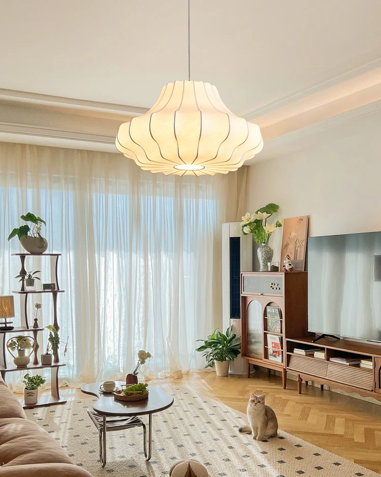 WOMO Japandi Silk Pendant Light-WM2947 - Image 18