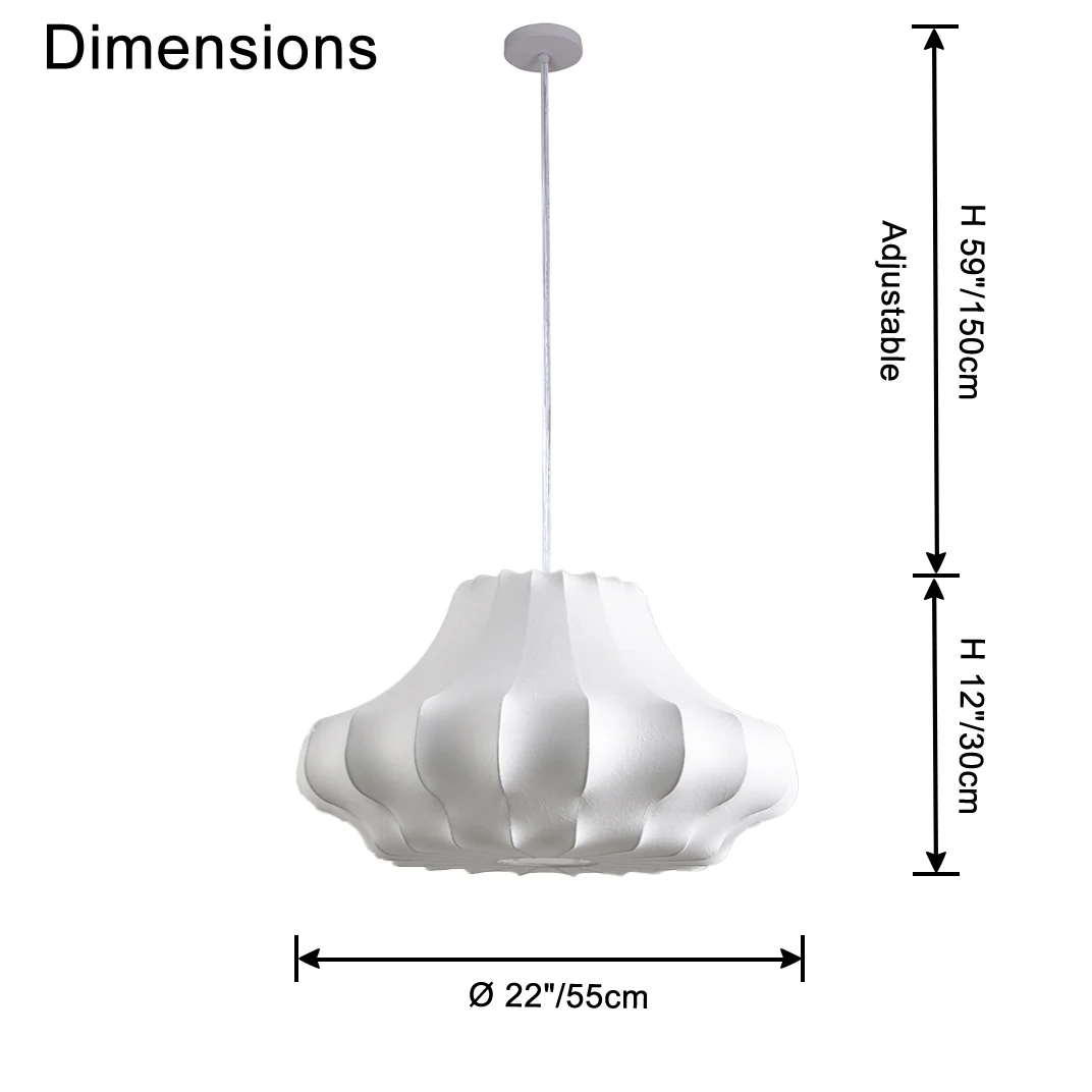 WOMO Japandi Silk Pendant Light-WM2947 - Image 28