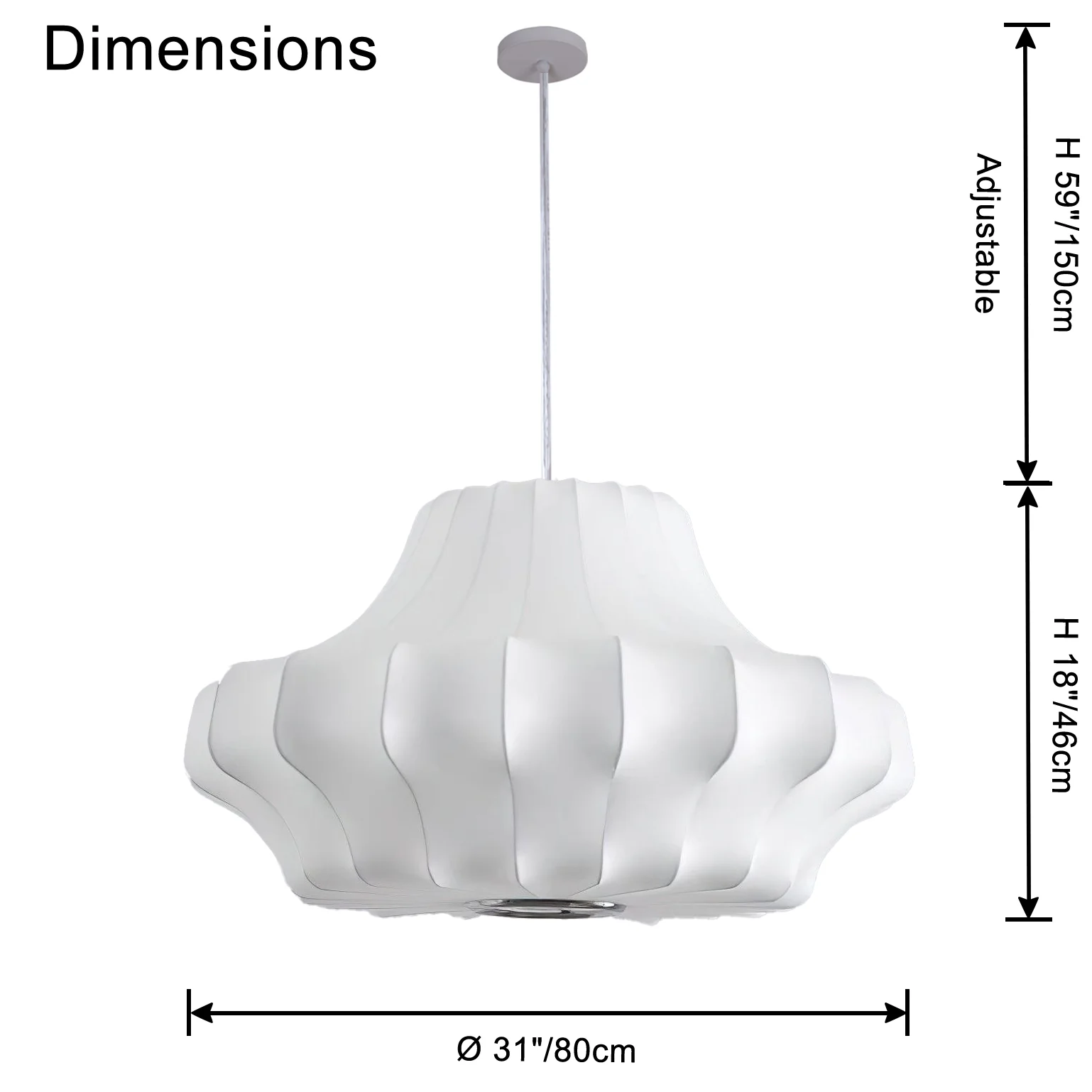 WOMO Japandi Silk Pendant Light-WM2947 - Image 30