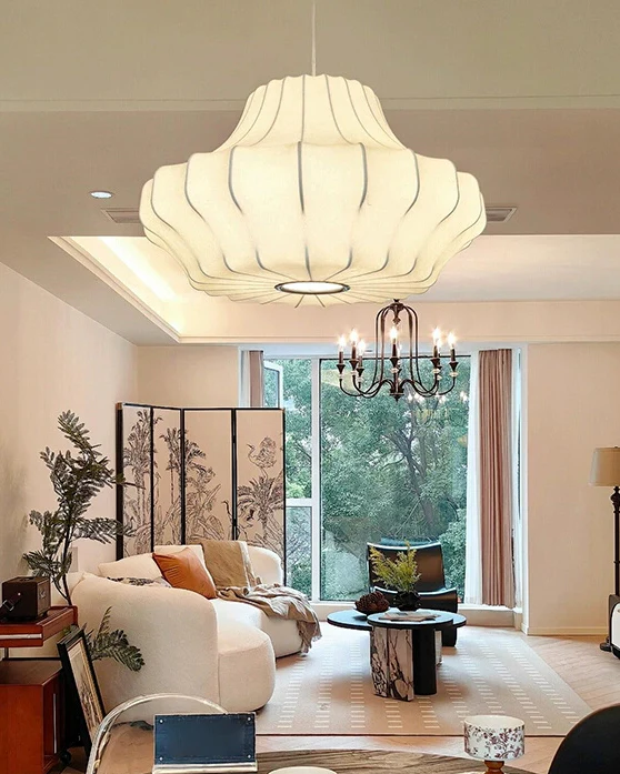 WOMO Japandi Silk Pendant Light-WM2947 - Image 8