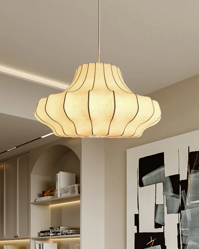 WOMO Japandi Silk Pendant Light-WM2947 - Image 9