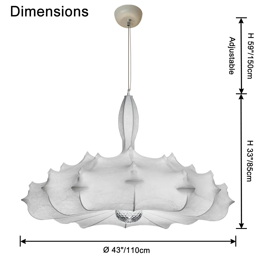 WOMO Large Silk Chandelier-WM2955 - Image 36
