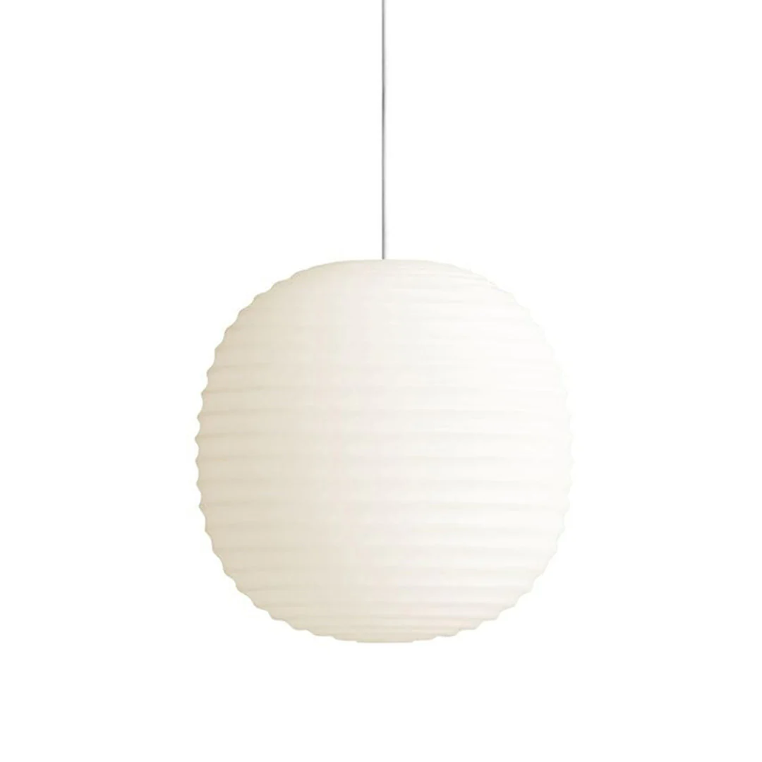 WOMO Lantern Ribbed Milk Glass Pendant Light-WM2676 - Image 17