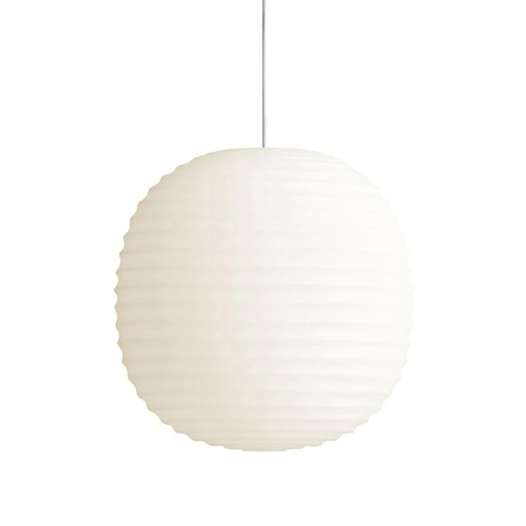 WOMO Lantern Ribbed Milk Glass Pendant Light-WM2676 - Image 19