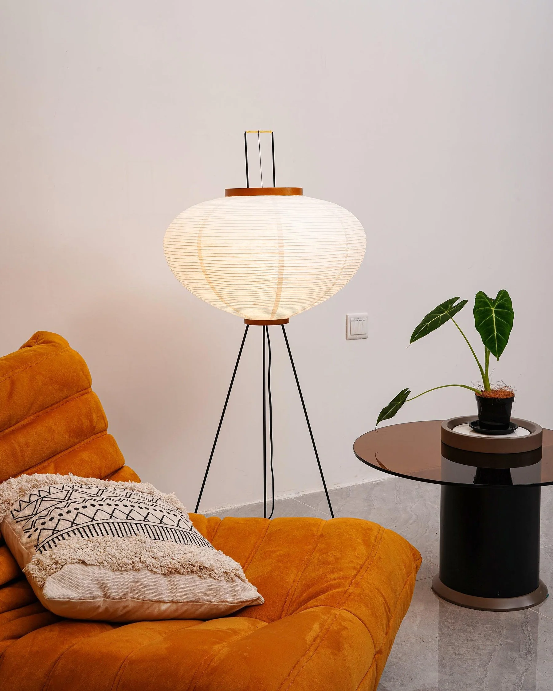 WOMO Lantern Tripod Fabric Floor Lamp-WM7090 - Image 12