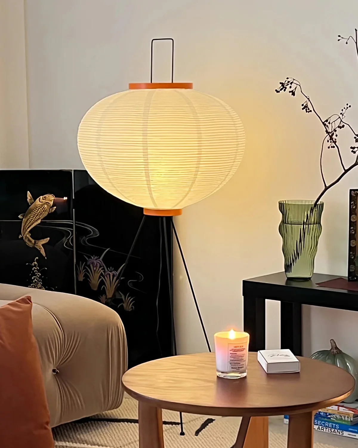 WOMO Lantern Tripod Fabric Floor Lamp-WM7090 - Image 22