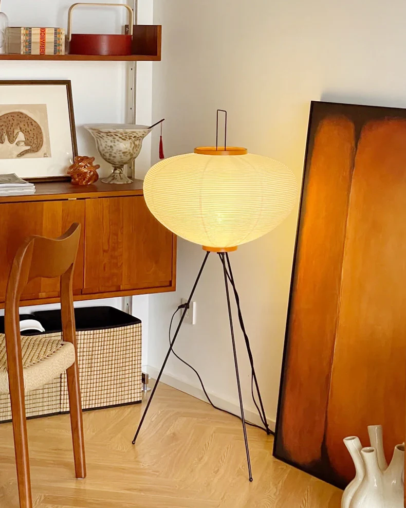 WOMO Lantern Tripod Fabric Floor Lamp-WM7090 - Image 4