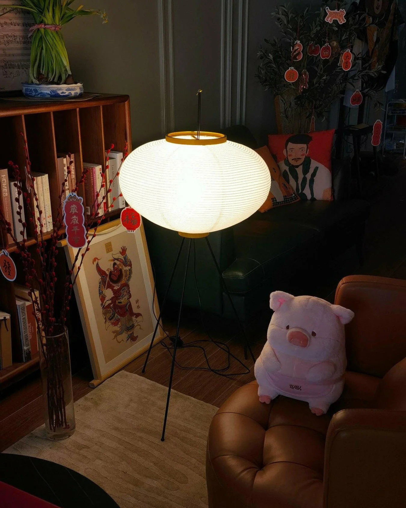 WOMO Lantern Tripod Fabric Floor Lamp-WM7090 - Image 7