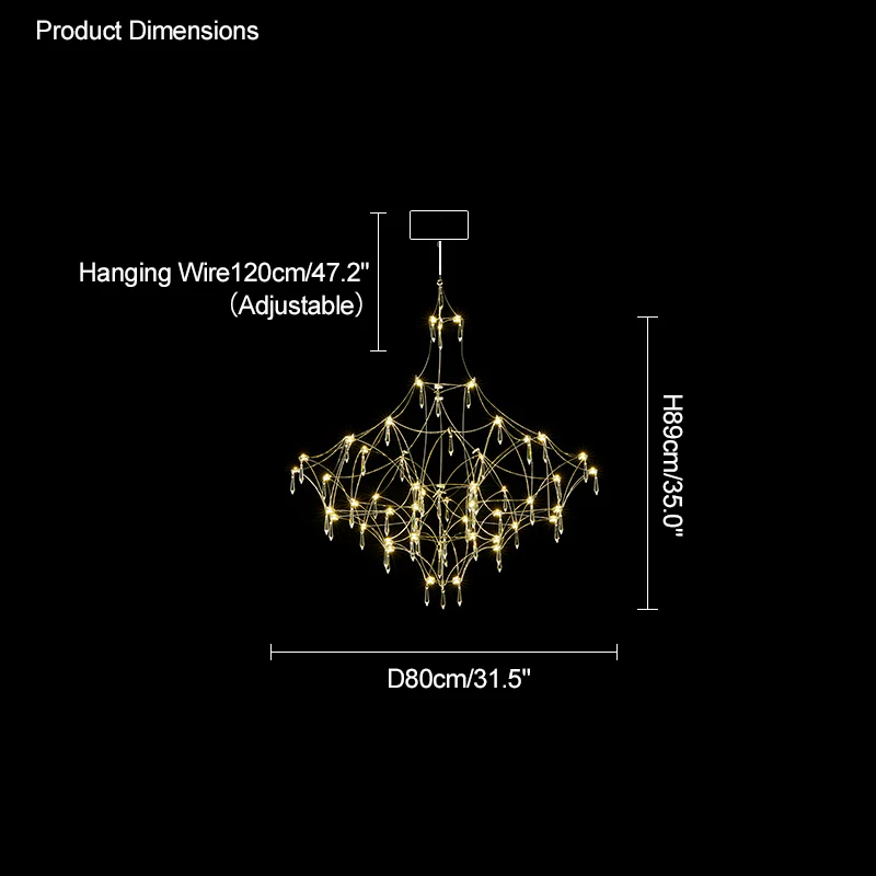 WOMO Large Sculptural Crystal Chandelier-WM2201 - Image 119