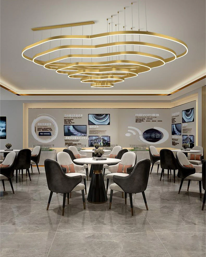 WOMO Oversized Tiered led Ring Chandelier-WM2599 - Image 11