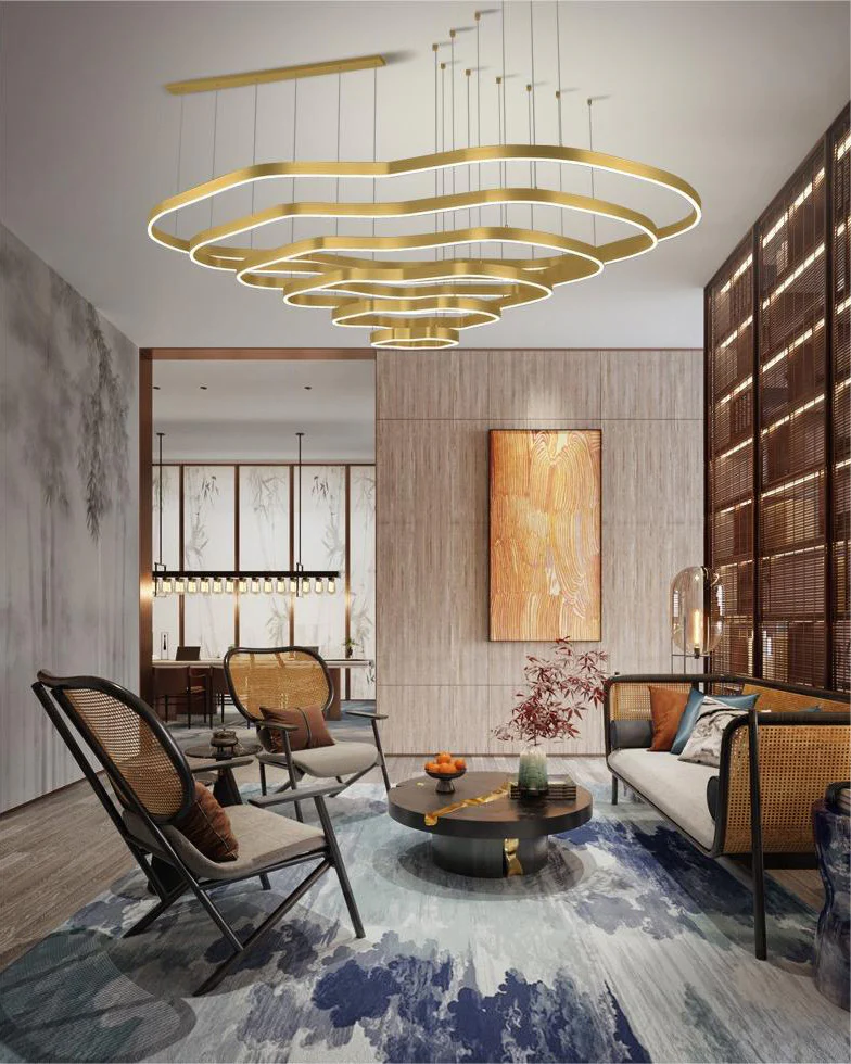 WOMO Oversized Tiered led Ring Chandelier-WM2599 - Image 13