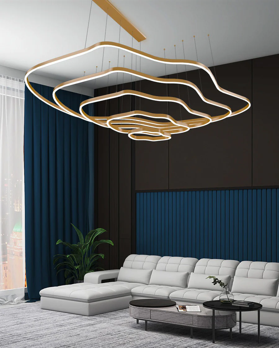 WOMO Oversized Tiered led Ring Chandelier-WM2599 - Image 15