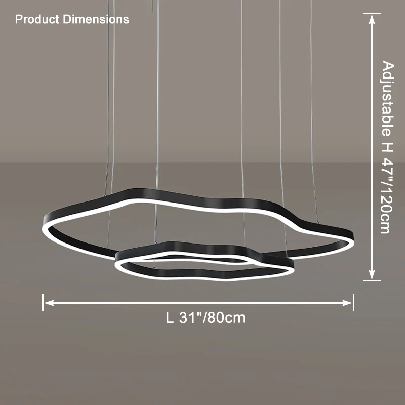 WOMO Oversized Tiered led Ring Chandelier-WM2599 - Image 20