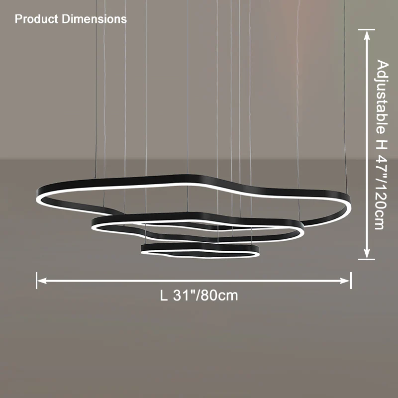 WOMO Oversized Tiered led Ring Chandelier-WM2599 - Image 22