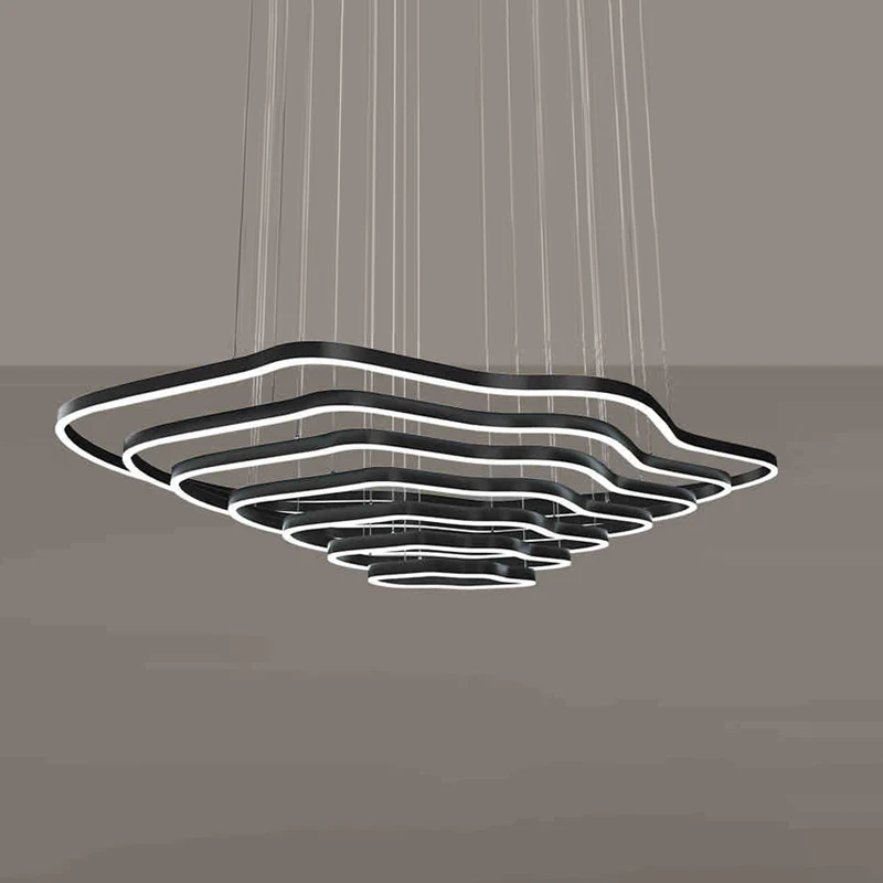 WOMO Oversized Tiered led Ring Chandelier-WM2599 - Image 29