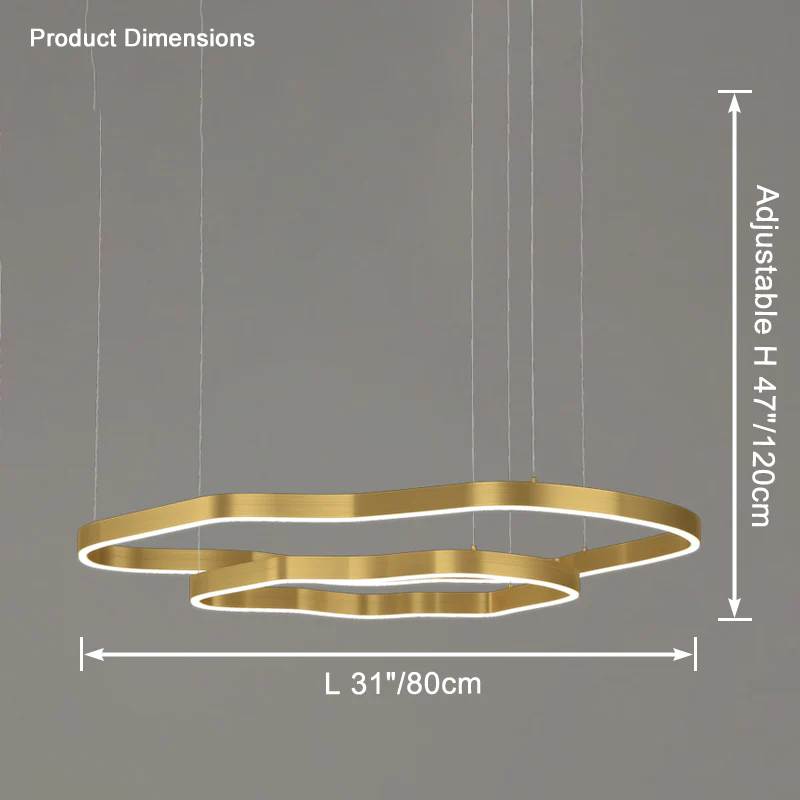 WOMO Oversized Tiered led Ring Chandelier-WM2599 - Image 34