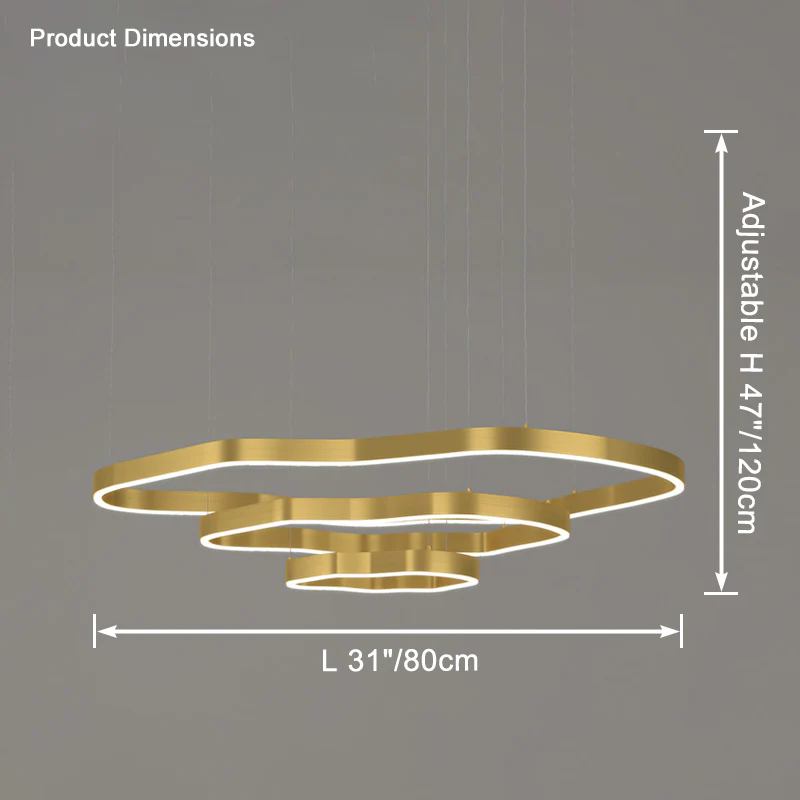 WOMO Oversized Tiered led Ring Chandelier-WM2599 - Image 36