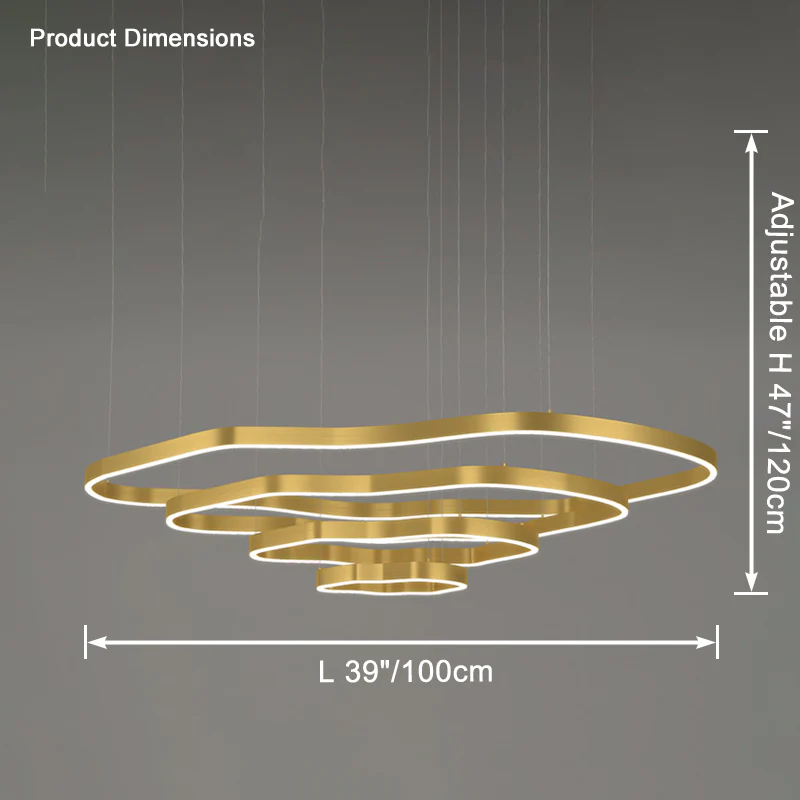 WOMO Oversized Tiered led Ring Chandelier-WM2599 - Image 38