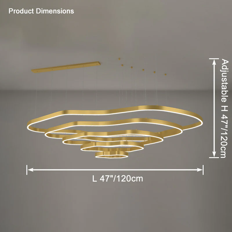 WOMO Oversized Tiered led Ring Chandelier-WM2599 - Image 40