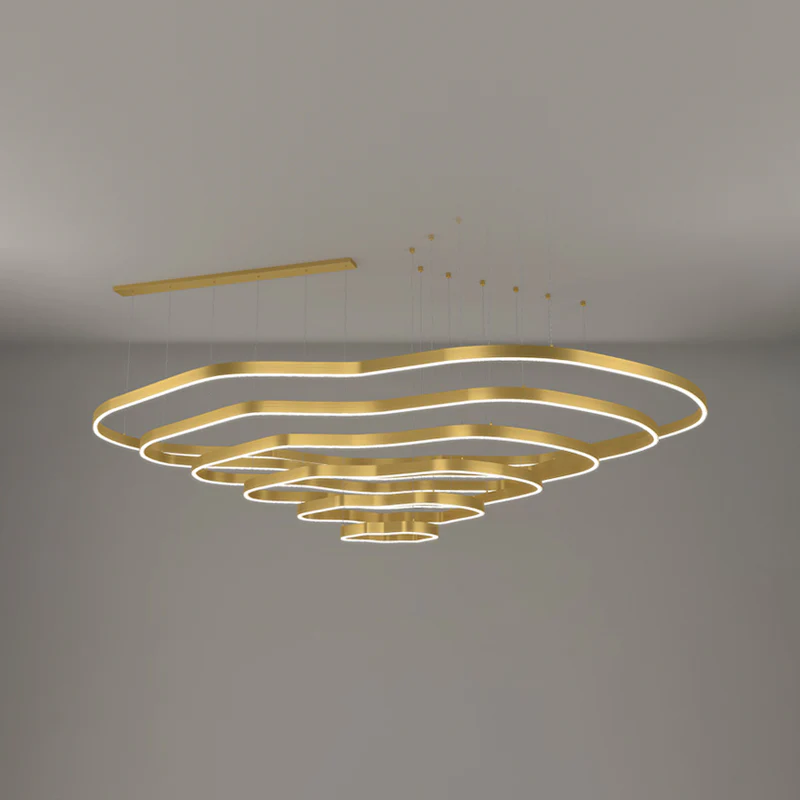 WOMO Oversized Tiered led Ring Chandelier-WM2599 - Image 41