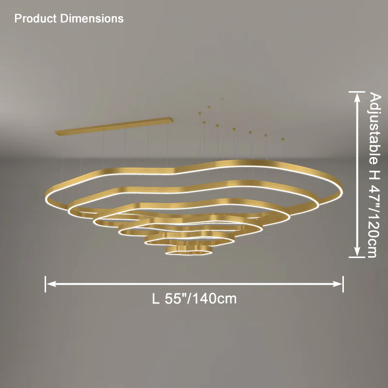 WOMO Oversized Tiered led Ring Chandelier-WM2599 - Image 42