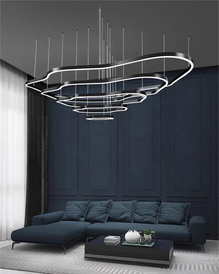 WOMO Oversized Tiered led Ring Chandelier-WM2599 - Image 7