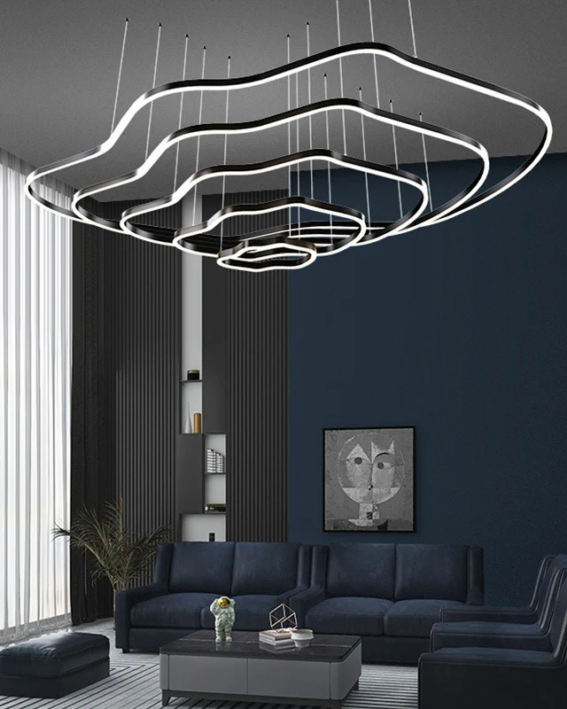 WOMO Oversized Tiered led Ring Chandelier-WM2599 - Image 9