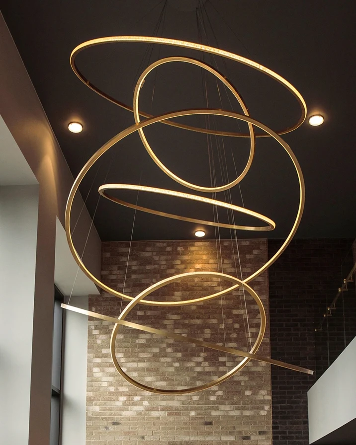WOMO Large Tiered Ring Foyer Chandelier-WM2654 - Image 10