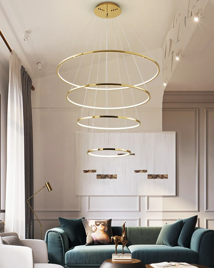 WOMO Large Tiered Ring Foyer Chandelier-WM2654 - Image 12