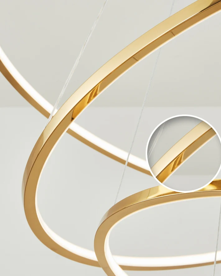 WOMO Large Tiered Ring Foyer Chandelier-WM2654 - Image 15
