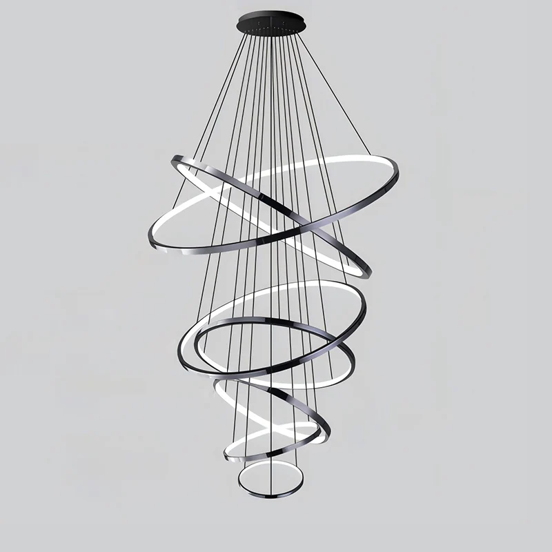 WOMO Large Tiered Ring Foyer Chandelier-WM2654 - Image 22