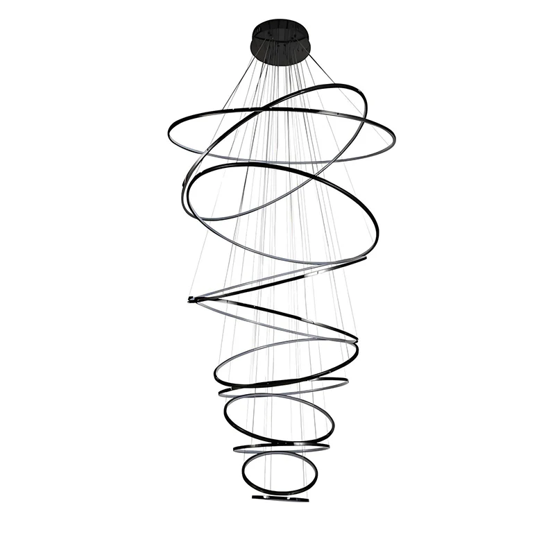 WOMO Large Tiered Ring Foyer Chandelier-WM2654 - Image 24