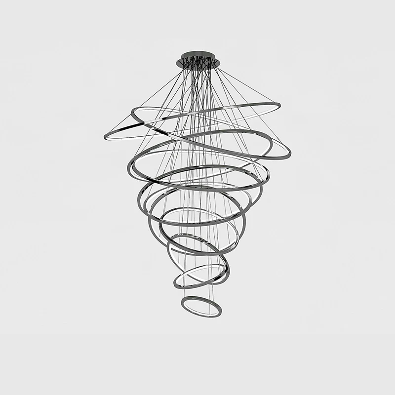 WOMO Large Tiered Ring Foyer Chandelier-WM2654 - Image 26