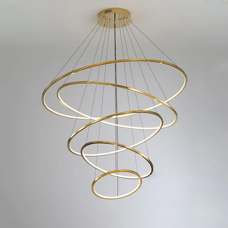 WOMO Large Tiered Ring Foyer Chandelier-WM2654 - Image 30