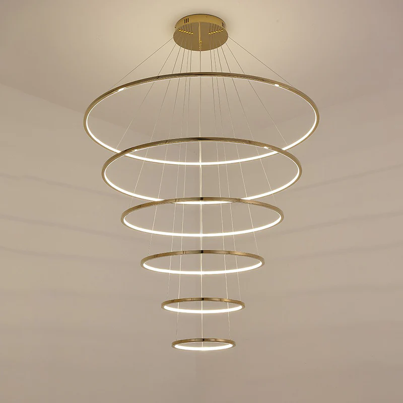 WOMO Large Tiered Ring Foyer Chandelier-WM2654 - Image 32