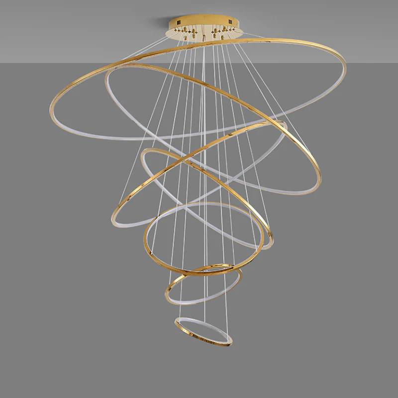 WOMO Large Tiered Ring Foyer Chandelier-WM2654 - Image 34