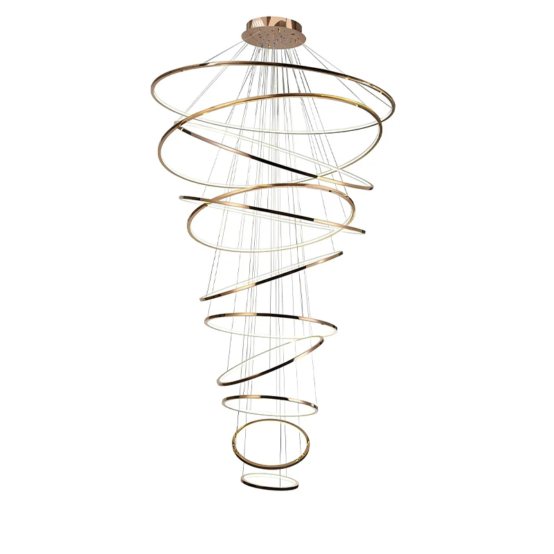 WOMO Large Tiered Ring Foyer Chandelier-WM2654 - Image 38