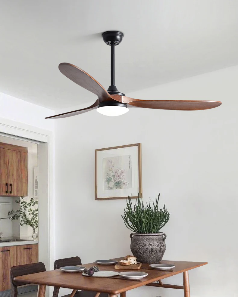 WOMO Large Wood Ceiling Fan with Light - WM5161 - Image 11