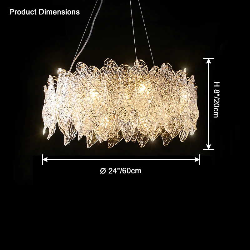 WOMO Leaf Glass Chandelier-WM2374 - Image 15