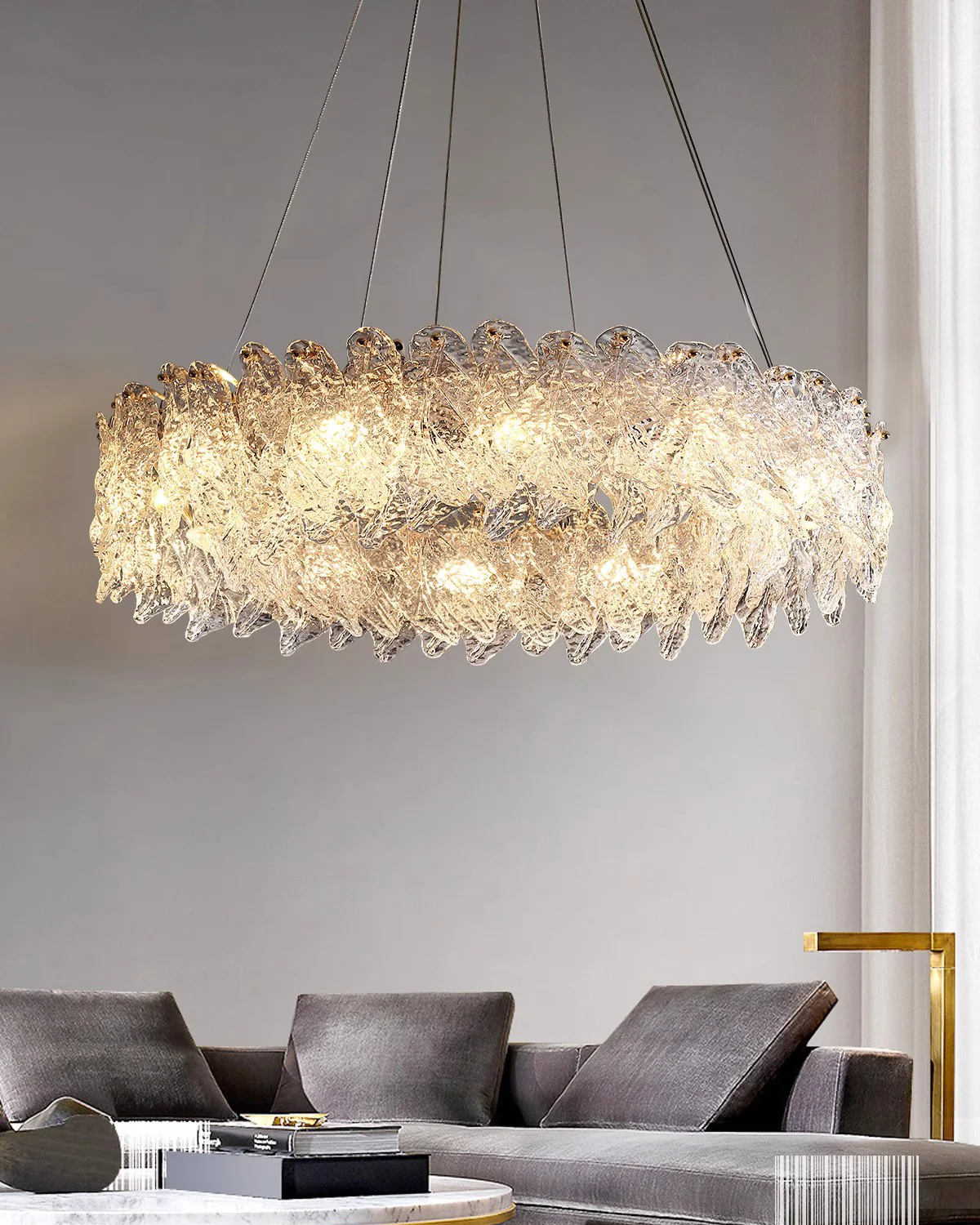 WOMO Leaf Glass Chandelier-WM2374 - Image 2