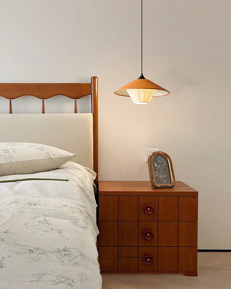 WOMO Leather Cone Pendant Light-WM2952 - Image 2
