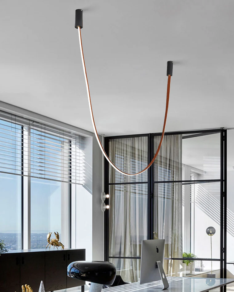 WOMO Leather Led Chandelier-WM2941 - Image 12