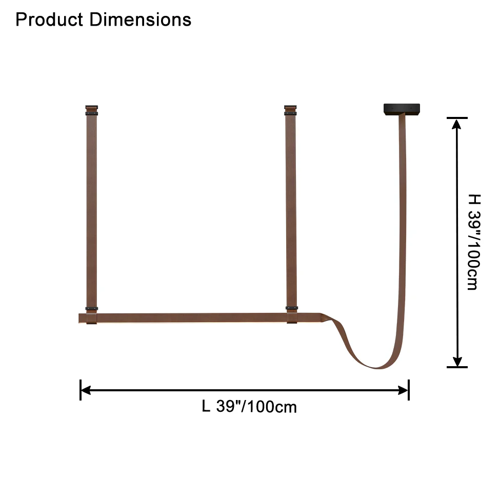 WOMO Leather Linear Chandelier-WM2912 - Image 14