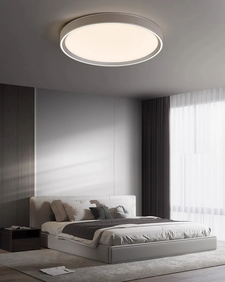 WOMO Leather Round Flat Ceiling Light-WM1225 - Image 2