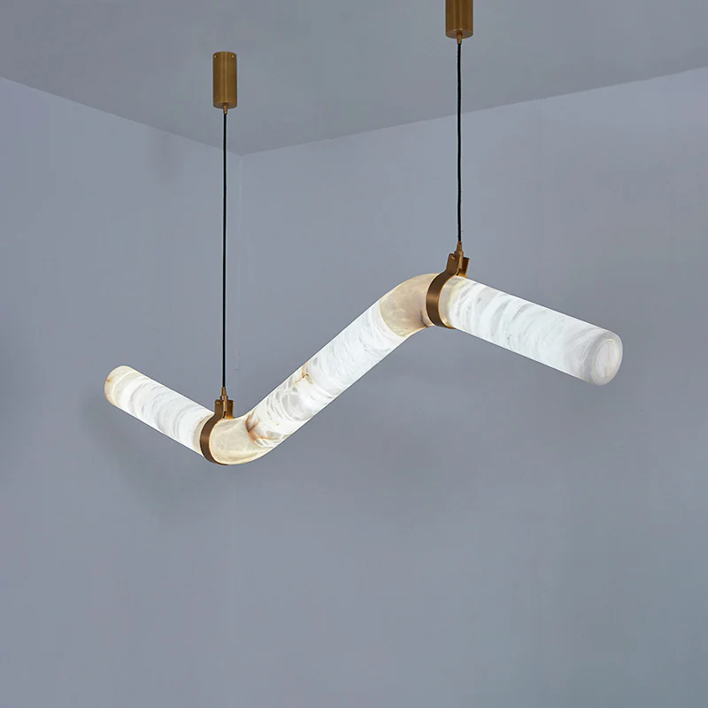 WOMO Liberty Curved Alabaster Pendant Light-WM2890 - Image 4