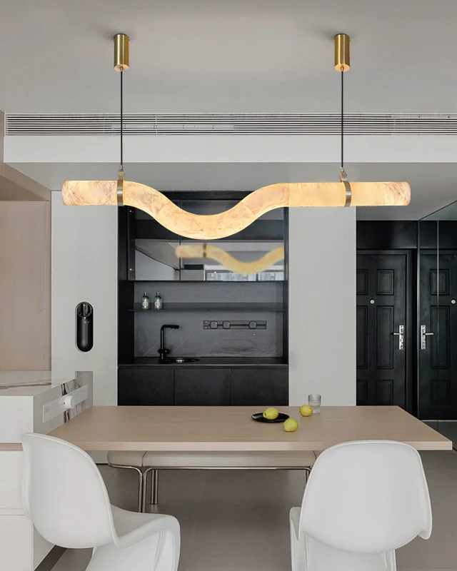 WOMO Liberty Curved Alabaster Pendant Light-WM2891 - Image 2